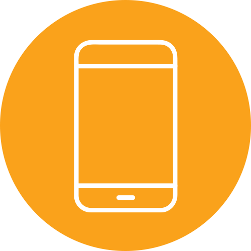 phone icon in a gold circle phone icon in a gold circle